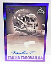 2021 Leaf Memories #BW-TT1 1960 Signatures Purple Taulia Tagovailoa Auto RC /30