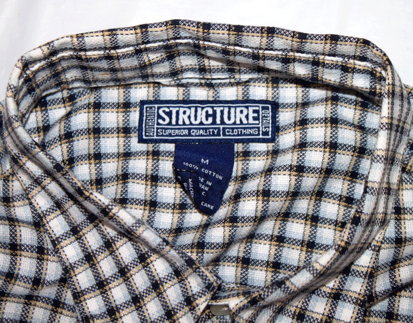 Structure Mens Long Sleeve Button Front Shirt Siz… - image 7