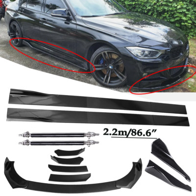 Front Lip Chin Bumper Body Kits 86.6'' Side Skirt For BMW 320i 328i 330i F30 F35