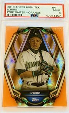 2019 Topps High Tek Ichiro Suzuki Orange Portraitek #/25 & PSA 9 Mint POP 1!
