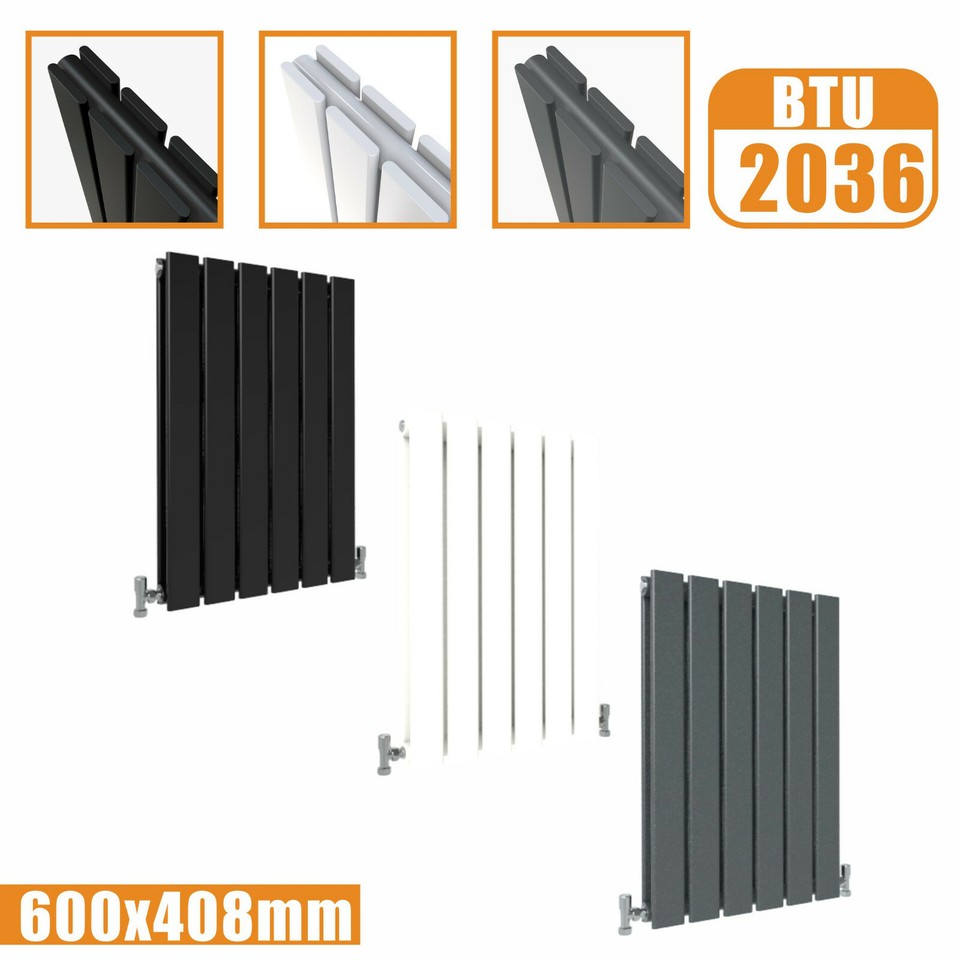 Modern Flat Panel Radiator Vertical Design Tall Upright Central Heating ...