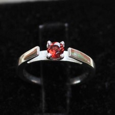 Garnet Ring,925 Sterling Silver Ring,Prong Setting Ring,Engagement Ring,Gift