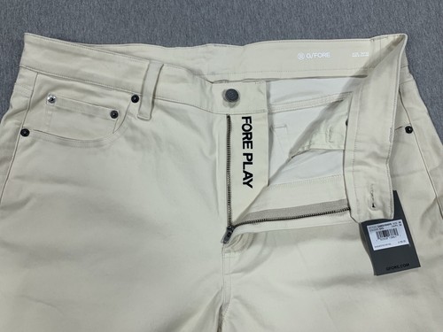 G/Fore G4 Men's 36x32 Stone Pants 5 Pocket G4MS21B42FB $165 - Picture 4 of 7
