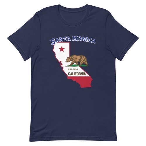 Santa Monica California Home Town Pride Native City-State Souvenir Tee T-Shirt - Picture 3 of 15