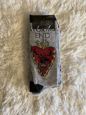 2 pair HYP HBO Game of Thrones Adult Crew Socks Size 6-12