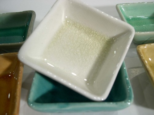 Set of 6 Sushi Soy Sauce Dipping Dish Bowls in Square Shape - Picture 4 of 5