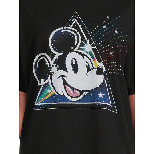 Disney Junior's Mickey Mouse Rhinestone Short Sleeve Graphic Tee Black Sz XXL(19 - Picture 3 of 4
