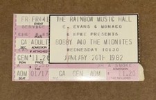 Bobby And The Midnites Concert Ticket Stub Rainbow Music Hall Denver 1/20/1982