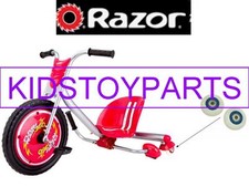 Razor RED FLASH Rip Rider Rear Wheels - 2 pack "BLACK HUBS"