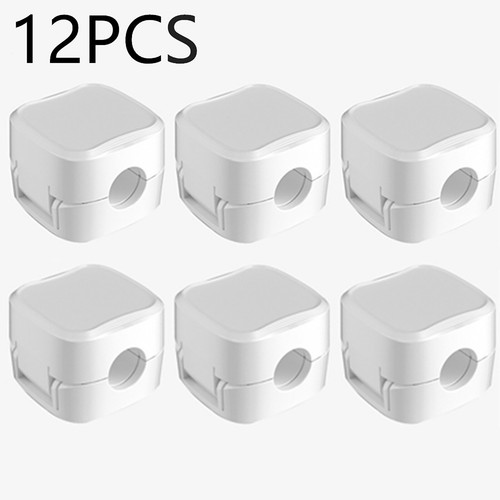 12x Magnetic Cable Winder Cord Organizer Lead Management Charger Cable Clips - Afbeelding 4 van 18
