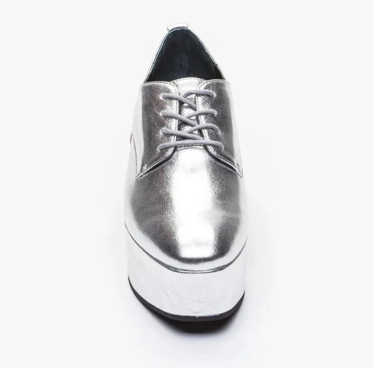 Scarpe Derby color argento - Immagine 2 di 4