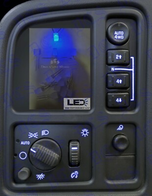 Blue DiY Led Upgrade Kit for Left Dash Switches in GM Trucks Suv's 03-06 