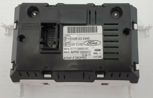 Radio a bordo centro de información pantalla de tablero Ford Fiesta Mk7 2009-2017 ET7T-18B955-BC - Imagen 4 de 7