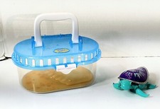Little Live Pets PURPLE  TEAL DIAMOND  CRYSTAL Turtle Works with Tank