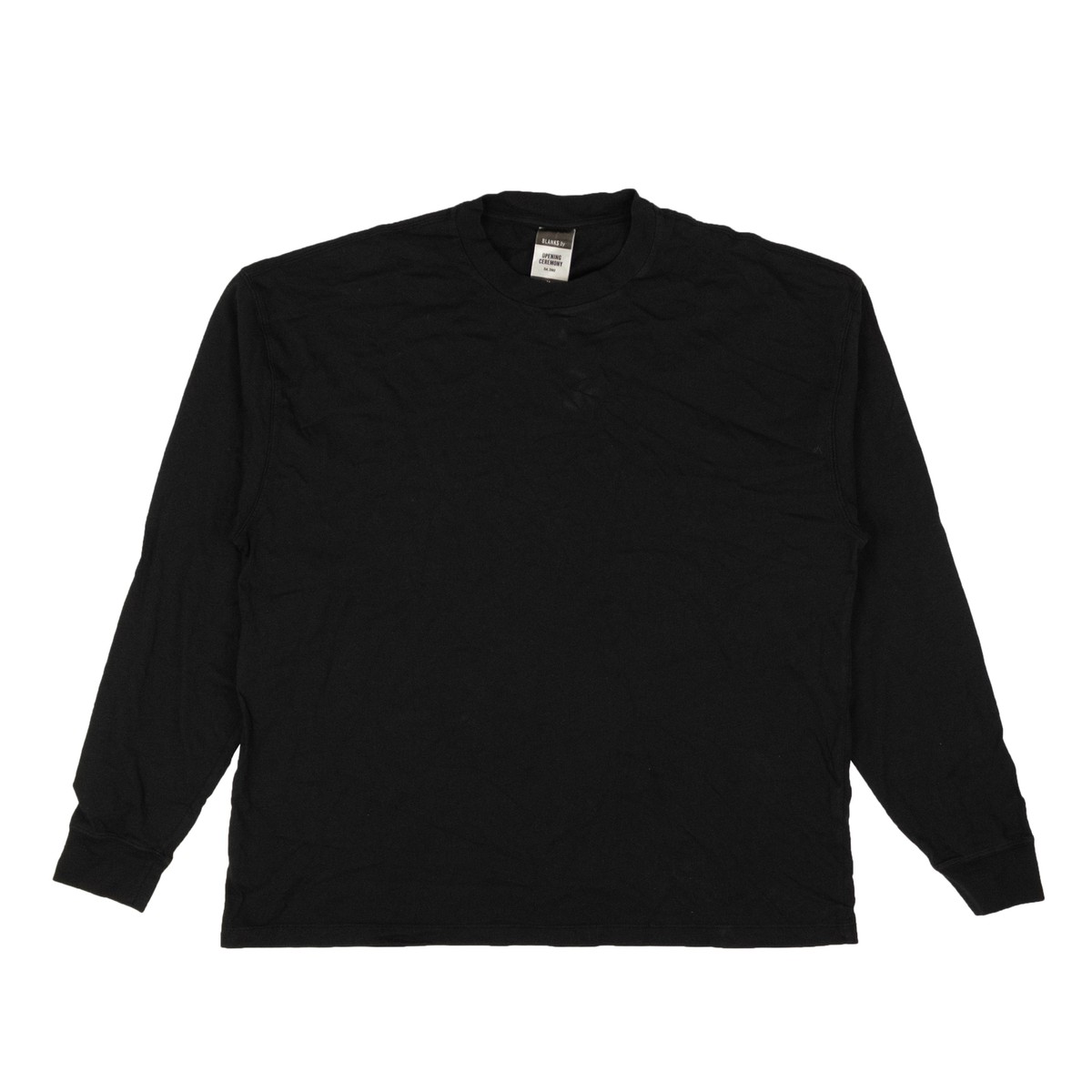 NWT Opening Ceremony BLACK BLANKS BY OC LS BOXY CREW Size S NWT Opening Ceremony BLACK BLANKS BY OC LS BOXY CREW Size S
