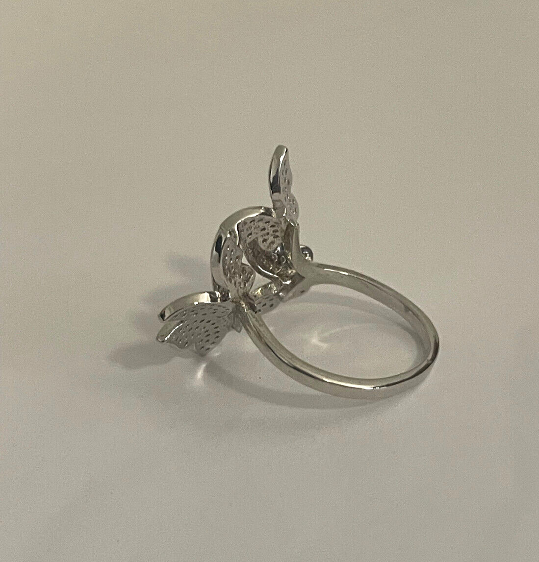 Sterling Silver Rhinestone Dimensional Four Butte… - image 9