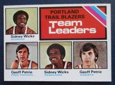PORTLAND TRAIL BLAZERS Team Leaders 1975-76 TOPPS BASKETBALL CARD #131