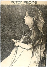 Peter Paone THE LETTER Promo Poster Art Exhibition Grippi Gallery NY 1963 Vtg.