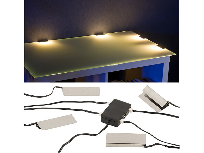 Éclairage LED blanc chaud pour vitrine Lunart : illuminez vos bibliothèques et souvenirs