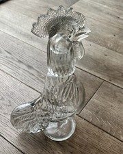 Collection Vintage Bouteille Carafe en verre forme Coq - Année 70 - Hauteur 33cm