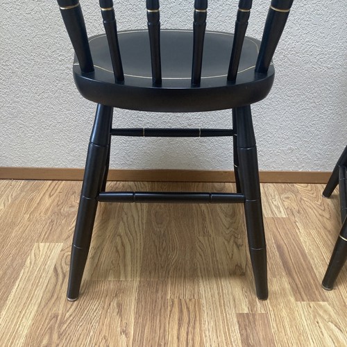 NICHOLS & STONE BICENTENNIAL LIBERTY EDITION BLACK CHAIRS 1970s vintage Pair A - Picture 7 of 21