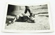 1940's Photo US Army Officer Posing Goofing Off Military WW II 1942 Soldier