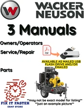 WACKER NEUSON PTK4 PUMP OPERATORS SERVICE PARTS REPAIR SHOP MANUAL PDF USB