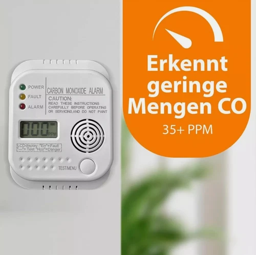 Kohlenmonoxid Melder CO Melder Warner Gaswarnanlage Gaswarnmelder Gasmelder Co2 - Bild 7 von 14