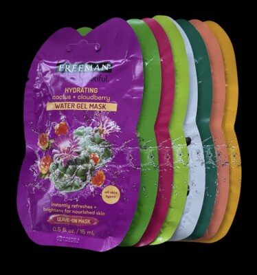 FREEMAN 8pc Fresh Glowing Skin Facial Mask Set Helps Unclog Cleanse Renew