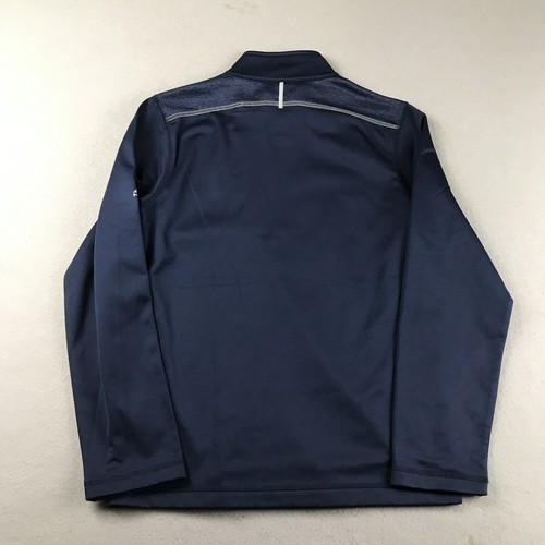 New England Patriots Shirt Mens Small Blue Fleece Long Sleeves 1/4 Zip Pullover - Picture 5 of 10