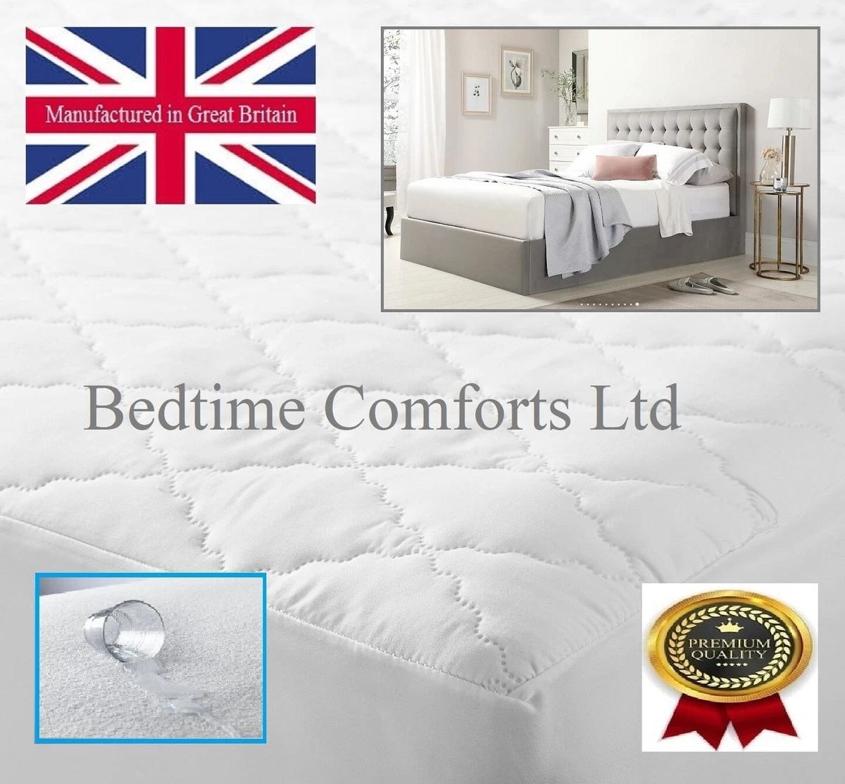 EURO IKEA DOUBLE FITTED WATERPROOF MATTRESS PROTECTOR 55 X 78