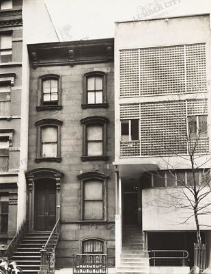 1938 NYC Old Brownstone vs Modern Glass Brick 8.5'' x 11'' Photo Reprint