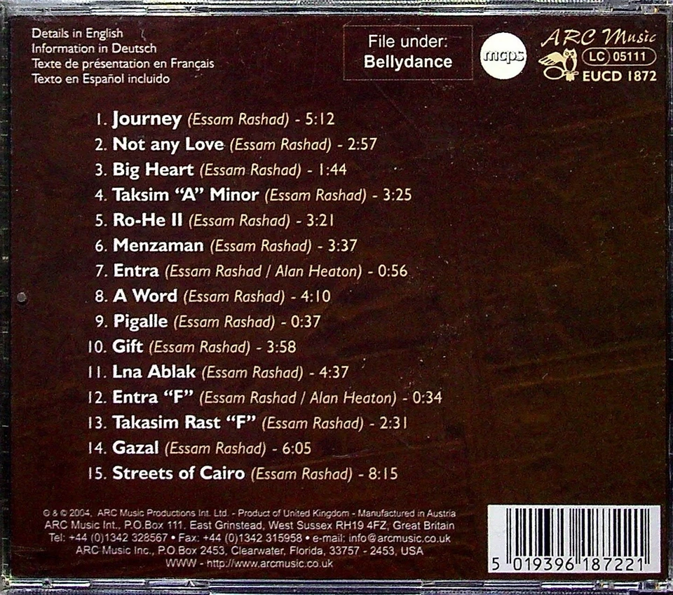 CLASSICAL EGYPTIAN DANCE ALBUM BY ESSAM RASHAD - CD, VERY GOOD Foto 3 de 3