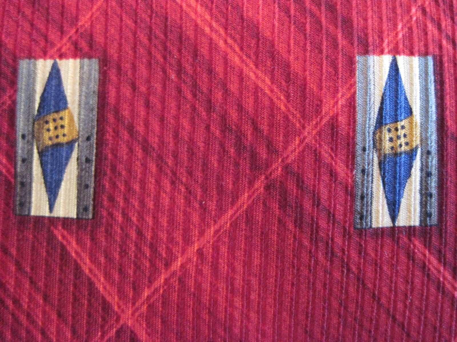 ROBERT TALBOTT STUDIO Necktie Tie Red Black Blue … - image 1