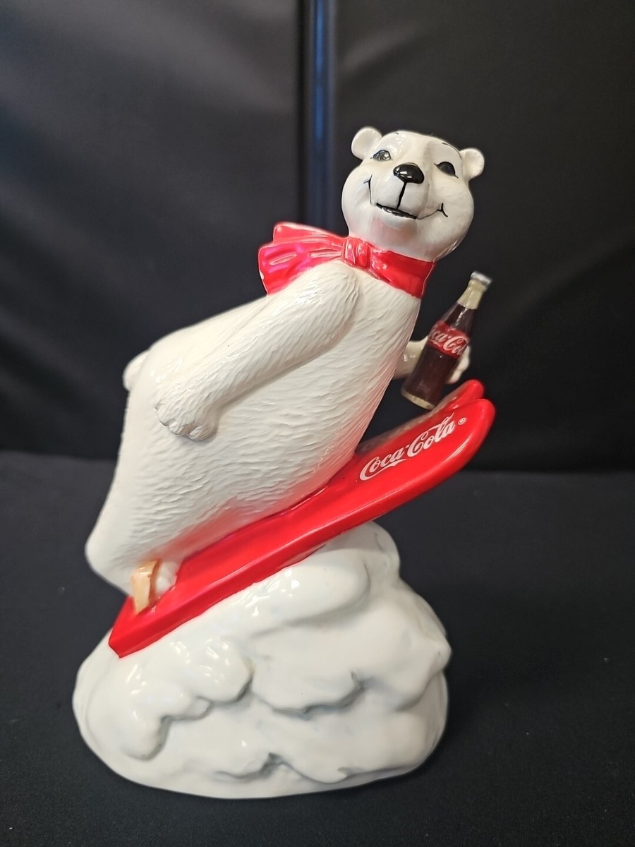 1995 COCA-COLA Polar Bear Piggy Bank 