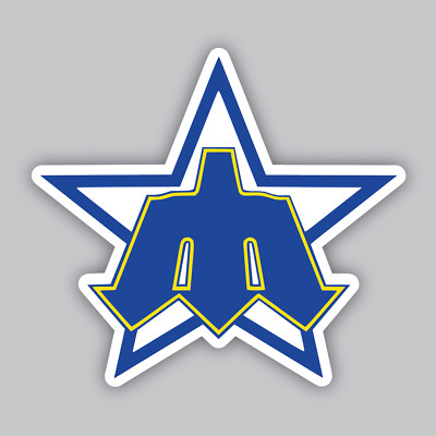 Seattle Mariners Vinyl Sticker/Decal - MLB Baseball -AL West - Vintage Throwback