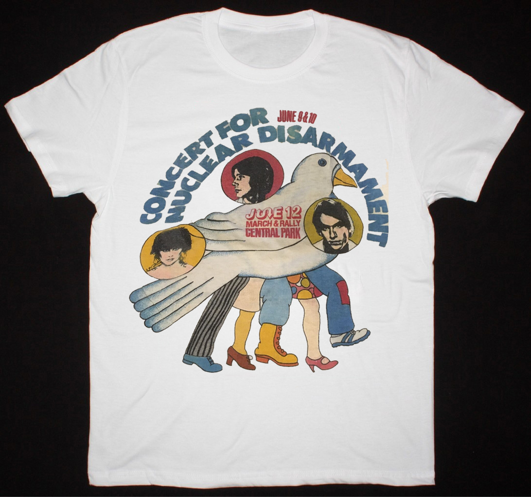 No Nukes Jackson Bruc e他 Tシャツ Very Rare Vintage 1982 Concert T-Shirt No Nukes Central Park