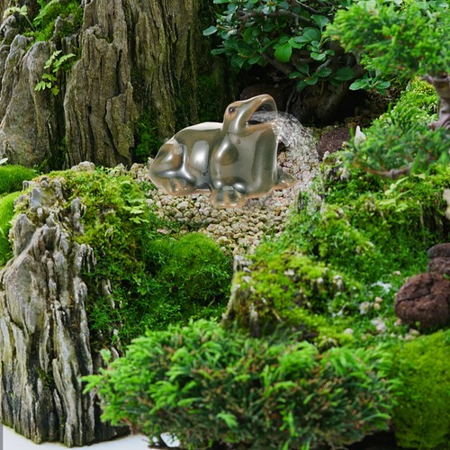 4 Stück Landschaft Wasserfall Frosch Umlaufbrunnen Brunnen Frosch für den - Bild 8 von 12