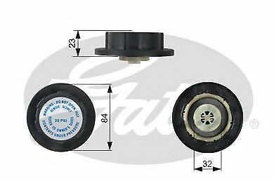 GATES RADIATOR CAP for MERCEDES BENZ M-CLASS ML400 CDI (163.128) 2001-2005 - Picture 2 of 8