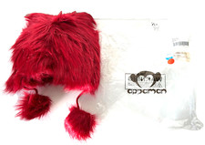 Appaman Fuzzy Hat Pom Pom Tie Red 6-18 Months NEW
