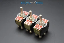 3 PCS TOGGLE SWITCH DPDT CENTER OFF TOGGLE 10 AMP 250V 15 AMP 125V 6 PIN EC-1515