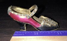 SWEET ROMANCE Art Deco Miniature 2” Shoe Made In USA Display Piece