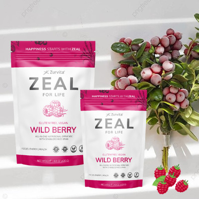 Enjoy Zeal 60 Servings   Wild Berry Flavor (2 Packs) for Daily Vitality