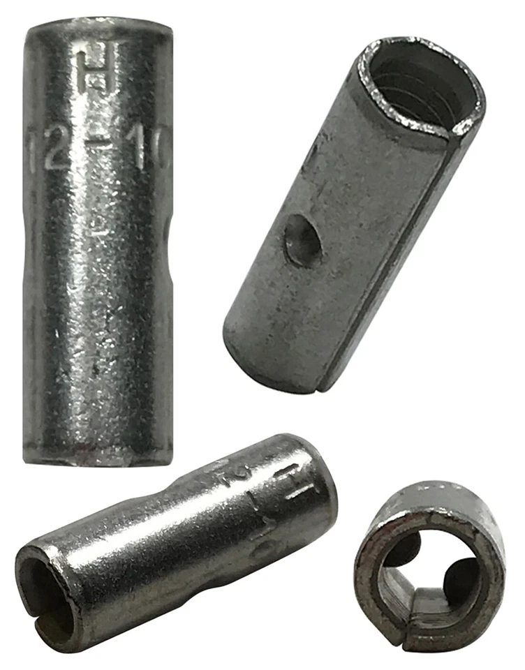 200 Pcs Non-Insulated Crimp Butt Connector Splice Wire Terminal Uninsulated Kit - Image 4 of 4