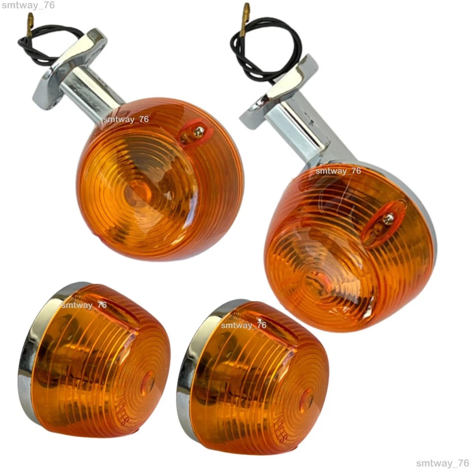 Juego de intermitentes L&R delantero y trasero 6V con bombilla para Honda C90 C70 C65 C50 Foto 3 de 4