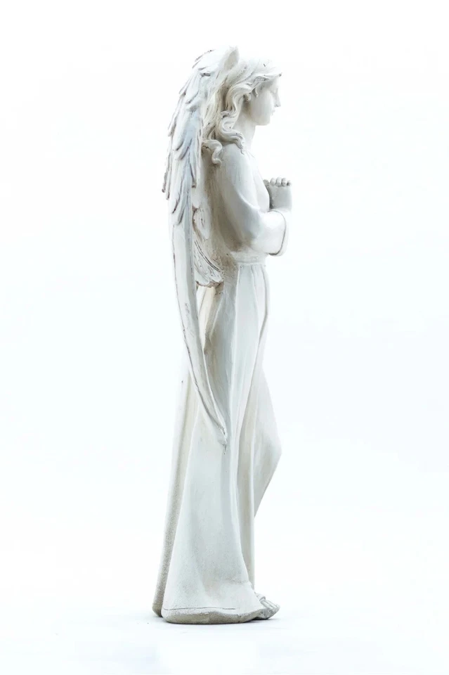 Garden Statue Standing Angel Resin Outdoor Patio Indoor Decorative Art Sculpture - Image 3 of 4