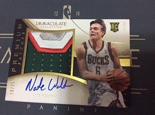 2013-14 Panini Immaculate Nate Wolters RC Autograph Auto Premium Patch 18/25 