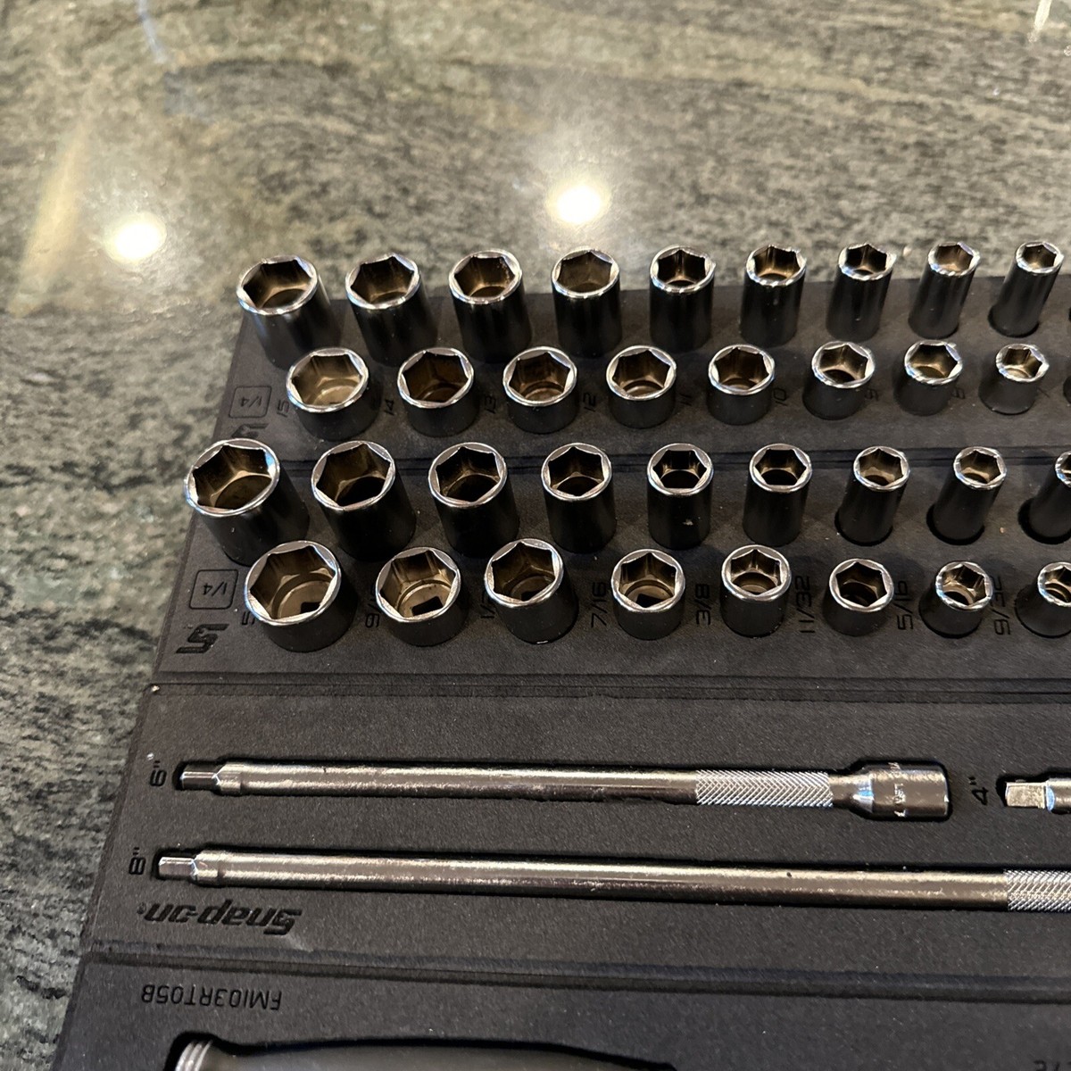 Snap-on 153gss05fmdt 53 pc 1/4” essential metric sae sockets