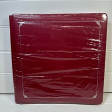 Creative Memories 12x12 Scrapbook Album Solid Red Silver Trim New White Pages