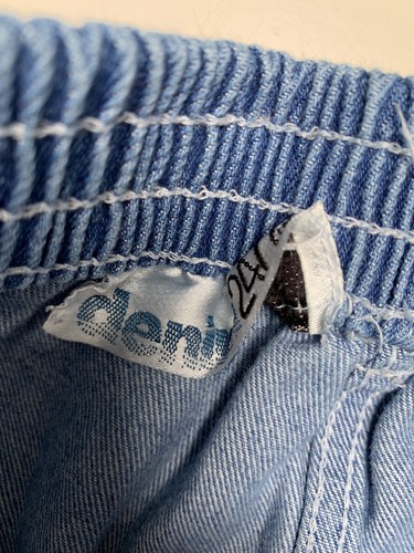 Neu ohne Etikett Denim 24/7 Damengröße H2 jeansblau Jeans Überziehhose elastischer Bund - Bild 4 von 7